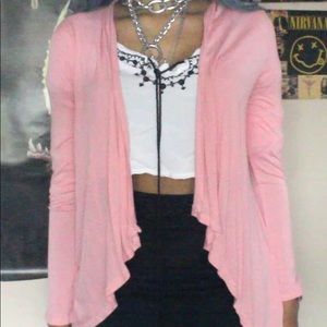 Pink floral cardigan